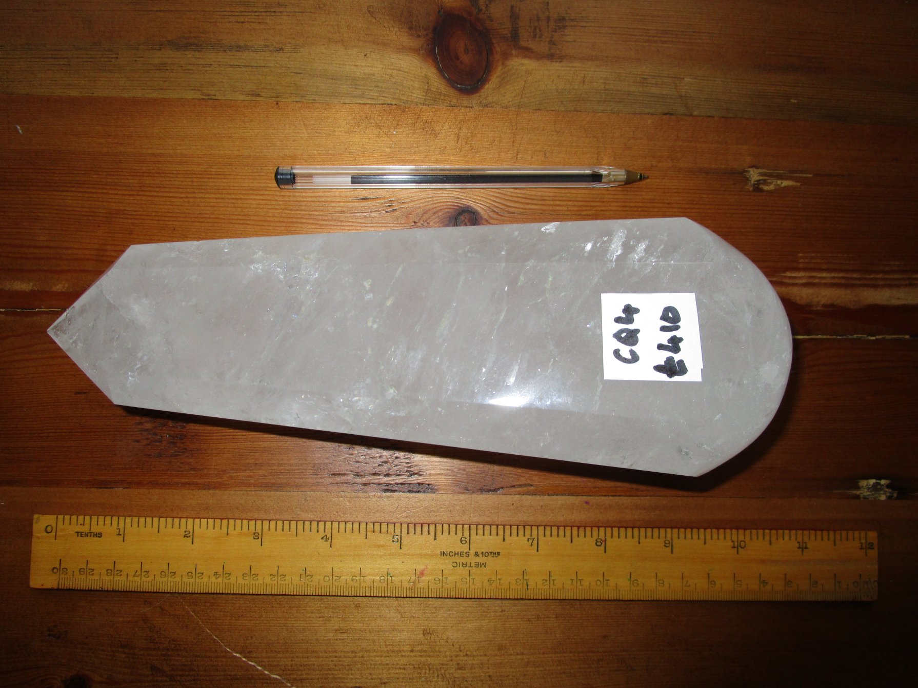 photo - large clear quartz crystal wand